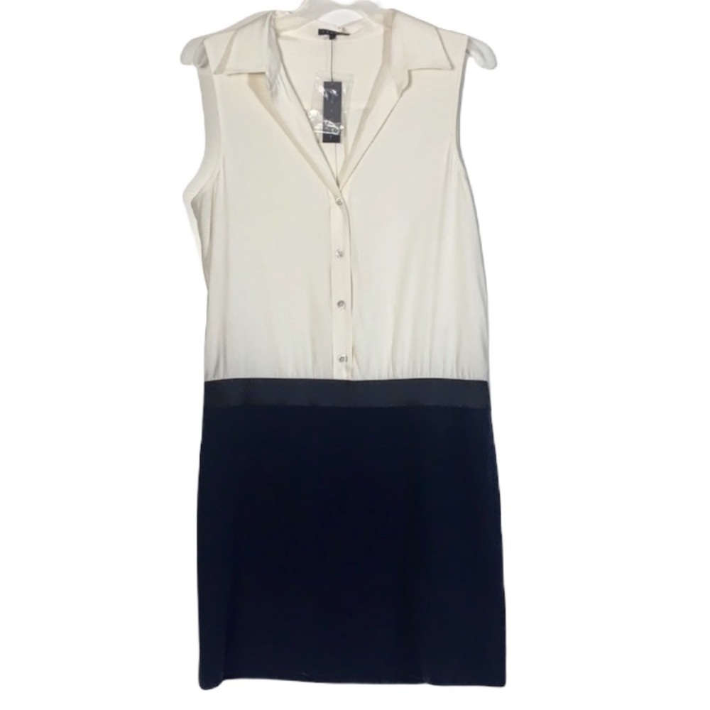 NWT Theory Maurita Monaco White & Navy Sea Captain dress
